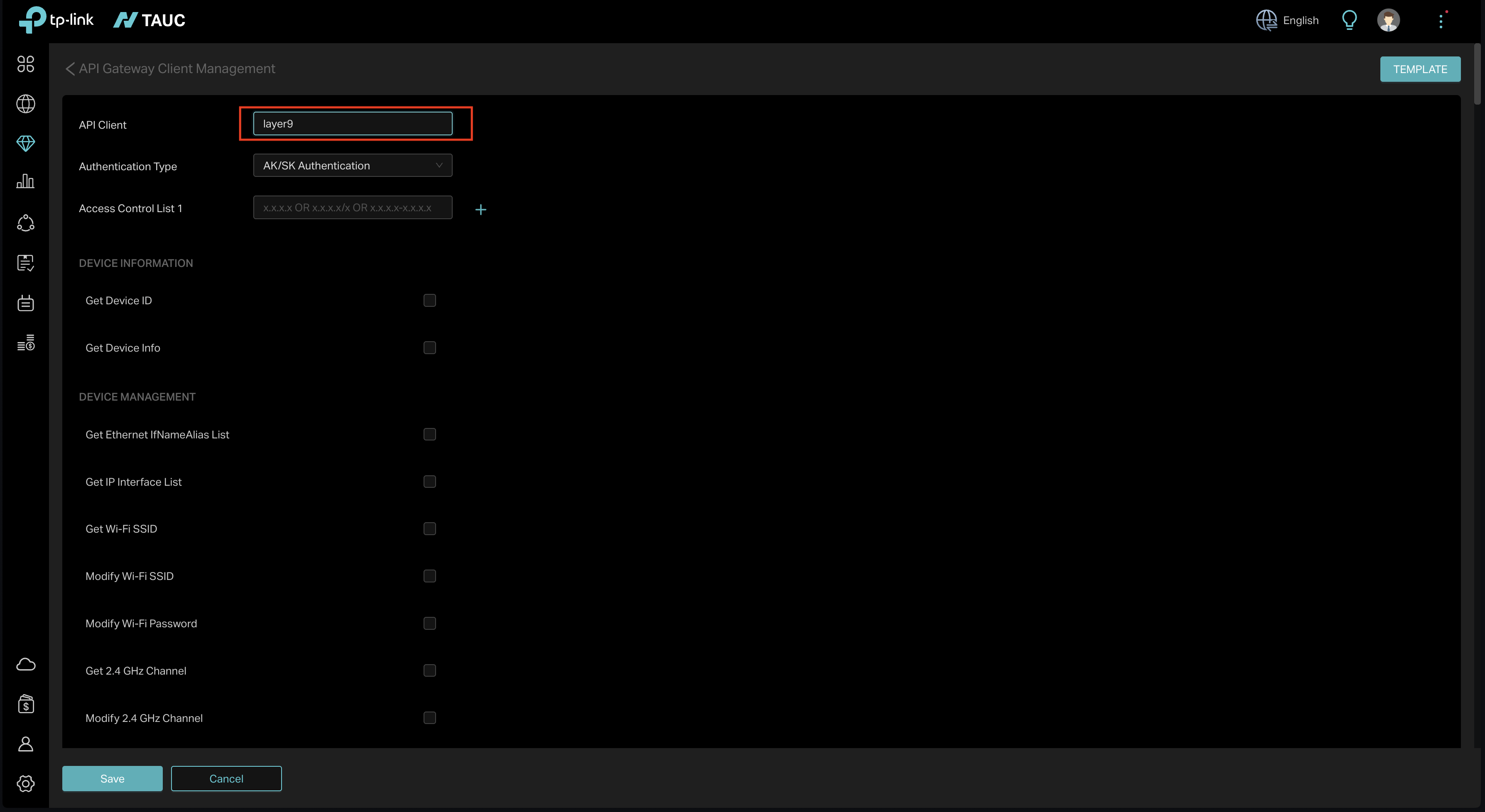 API key configuration with AK/SK authentication